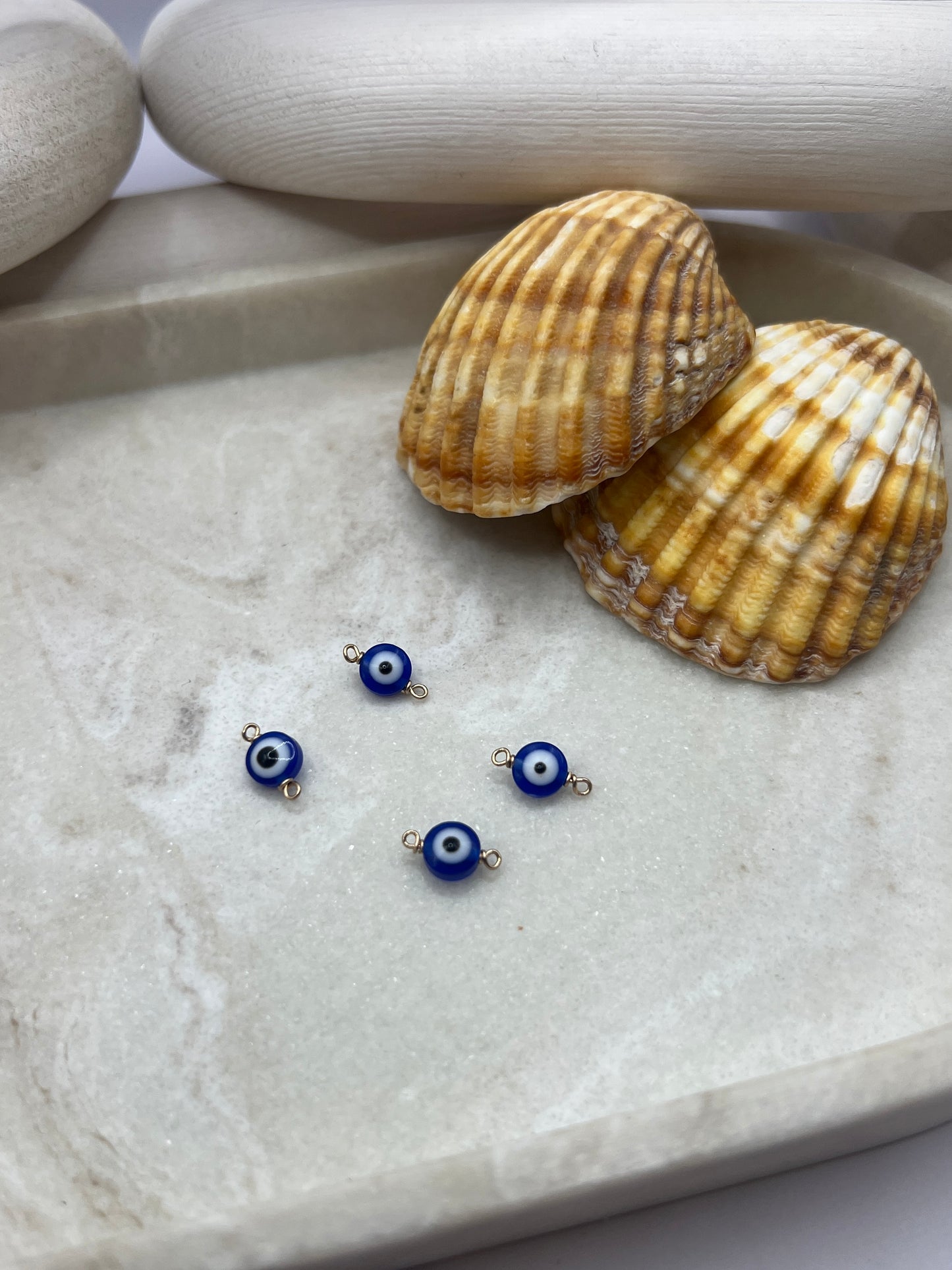 NEW STYLE Gold Filled Blue Evil Eye Connector