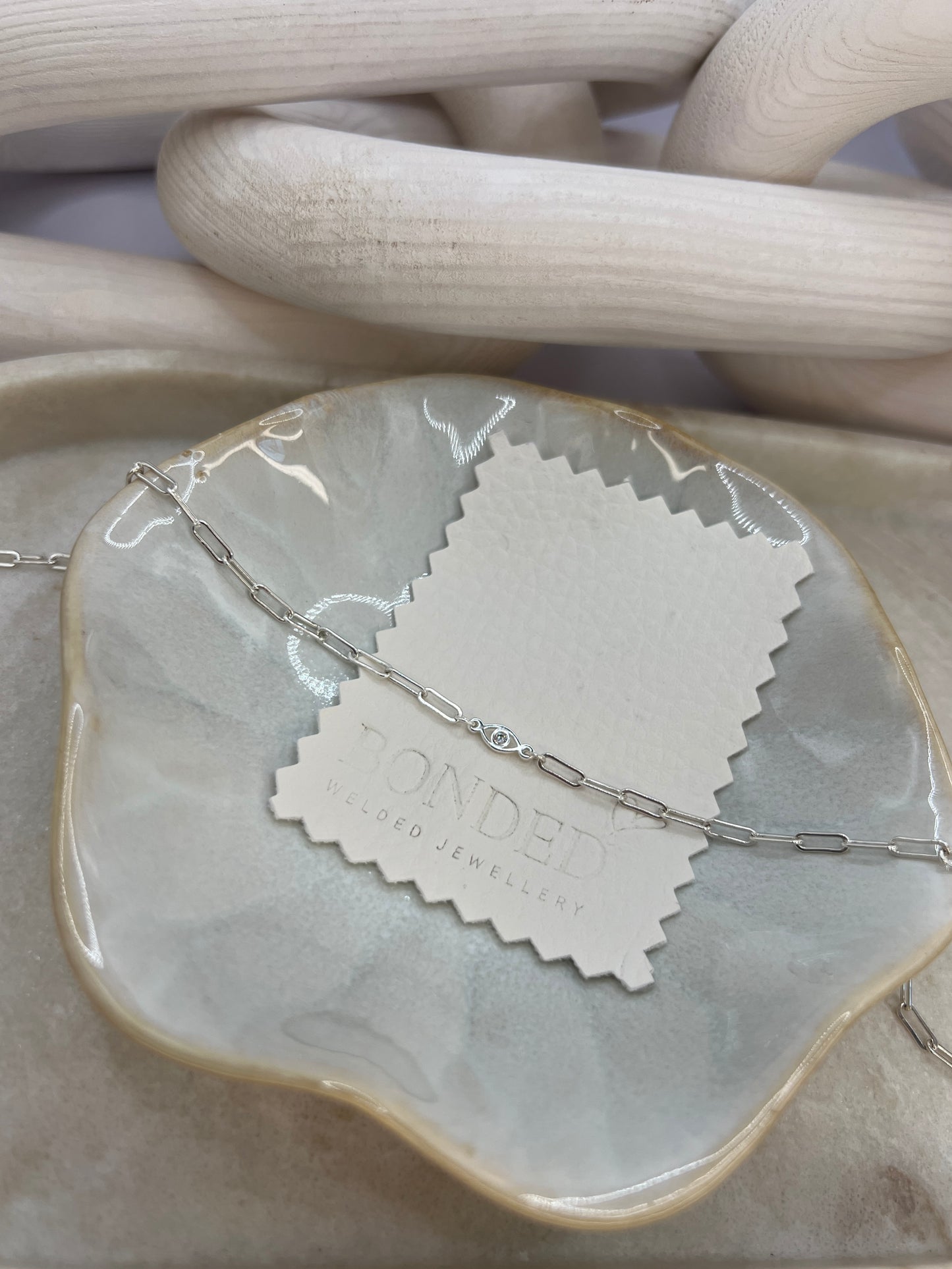 Sterling Silver Evil Eye Connector