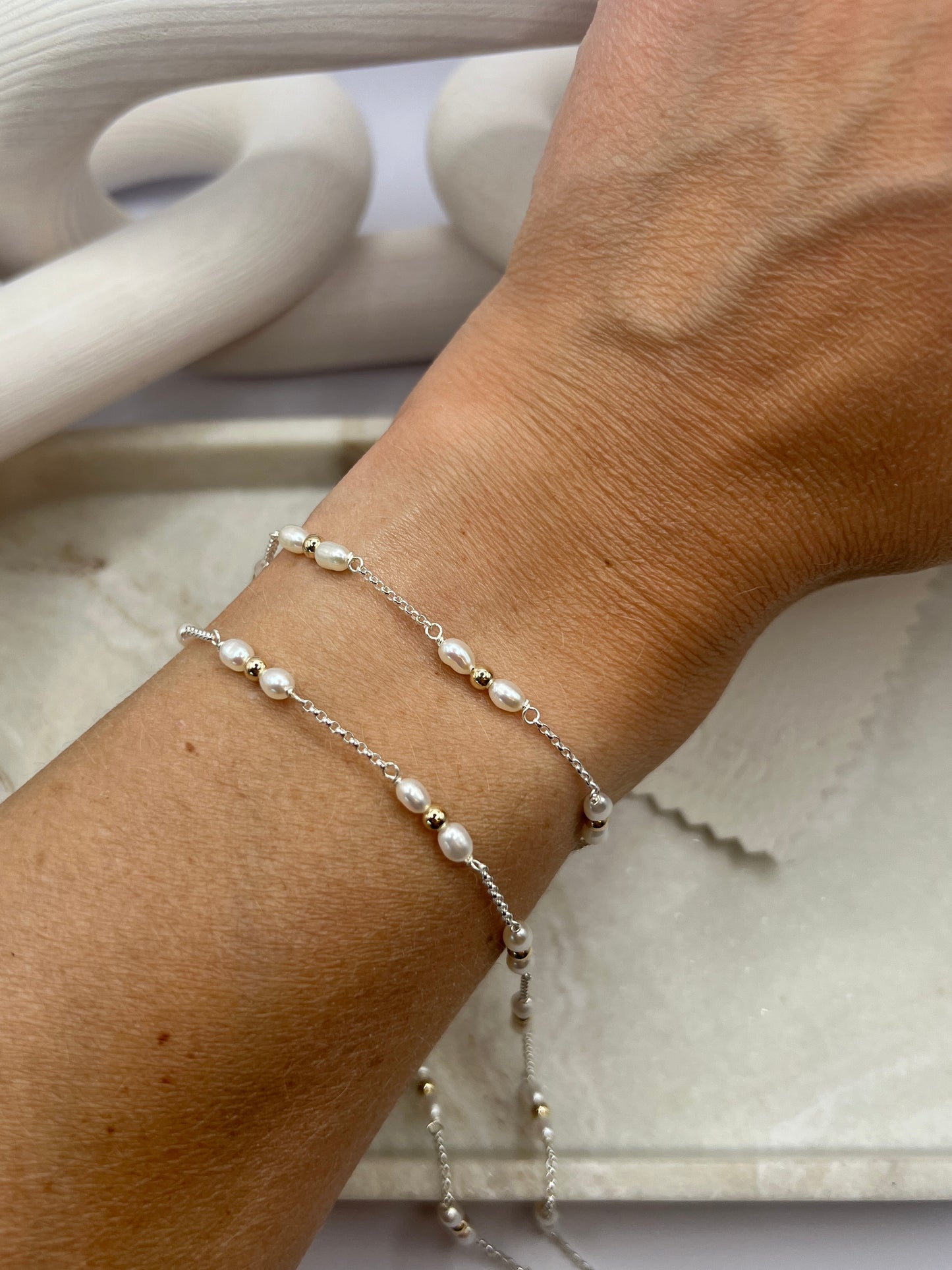 *NEW*Sterling Silver Luxe Chain with Freshwater Pearls