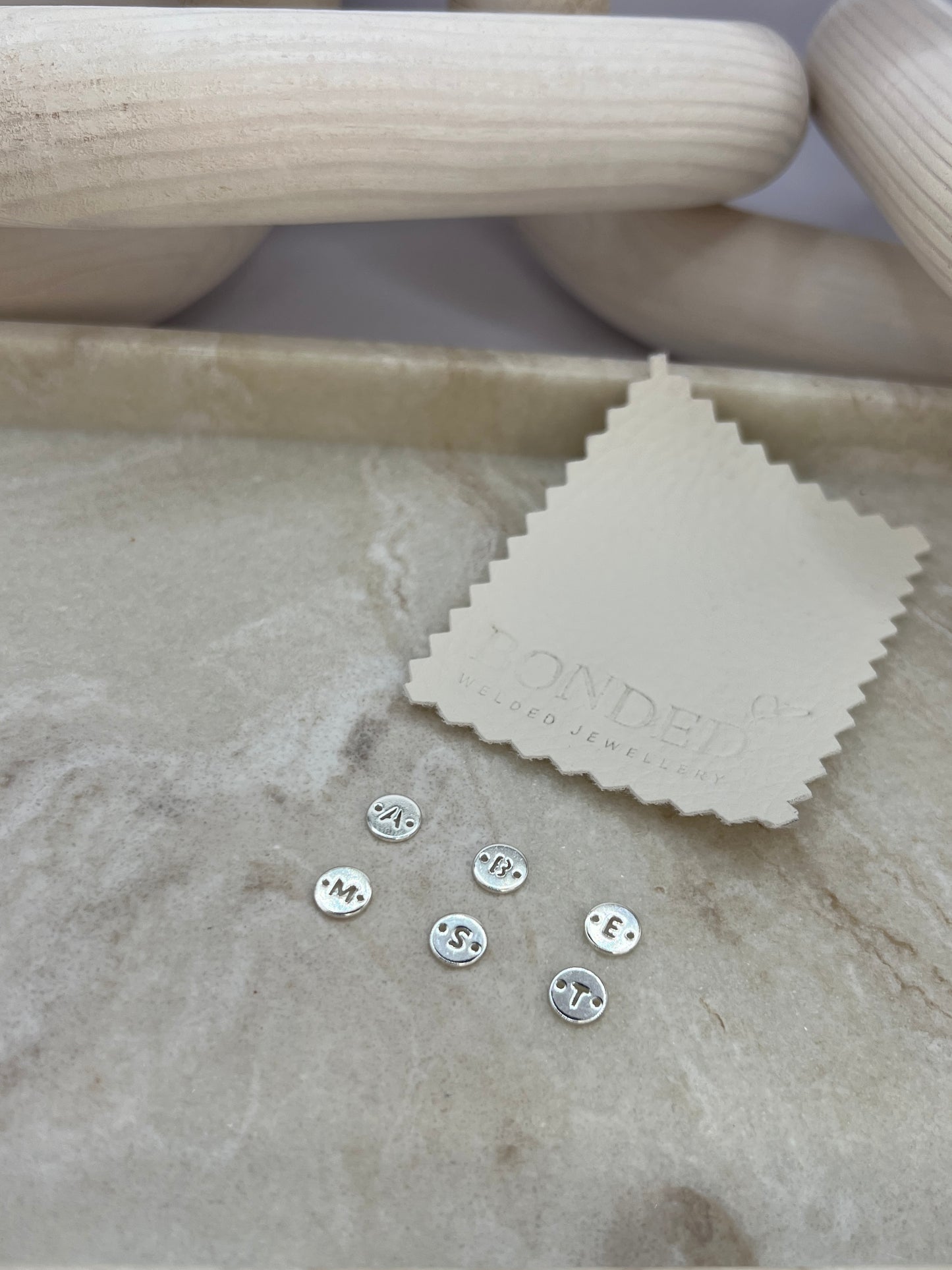Sterling Silver Initial Disc Connector (NEW style)