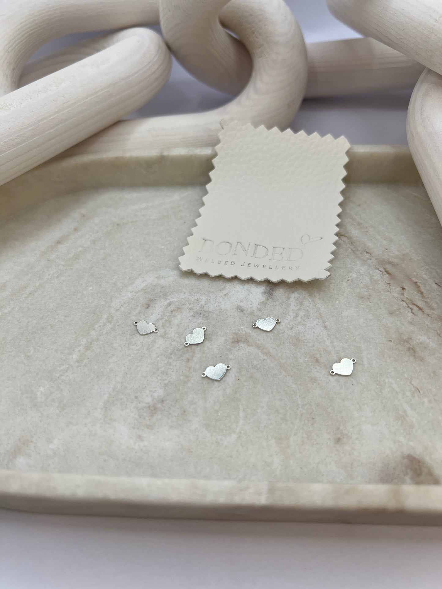Sterling Silver Micro Heart Connector