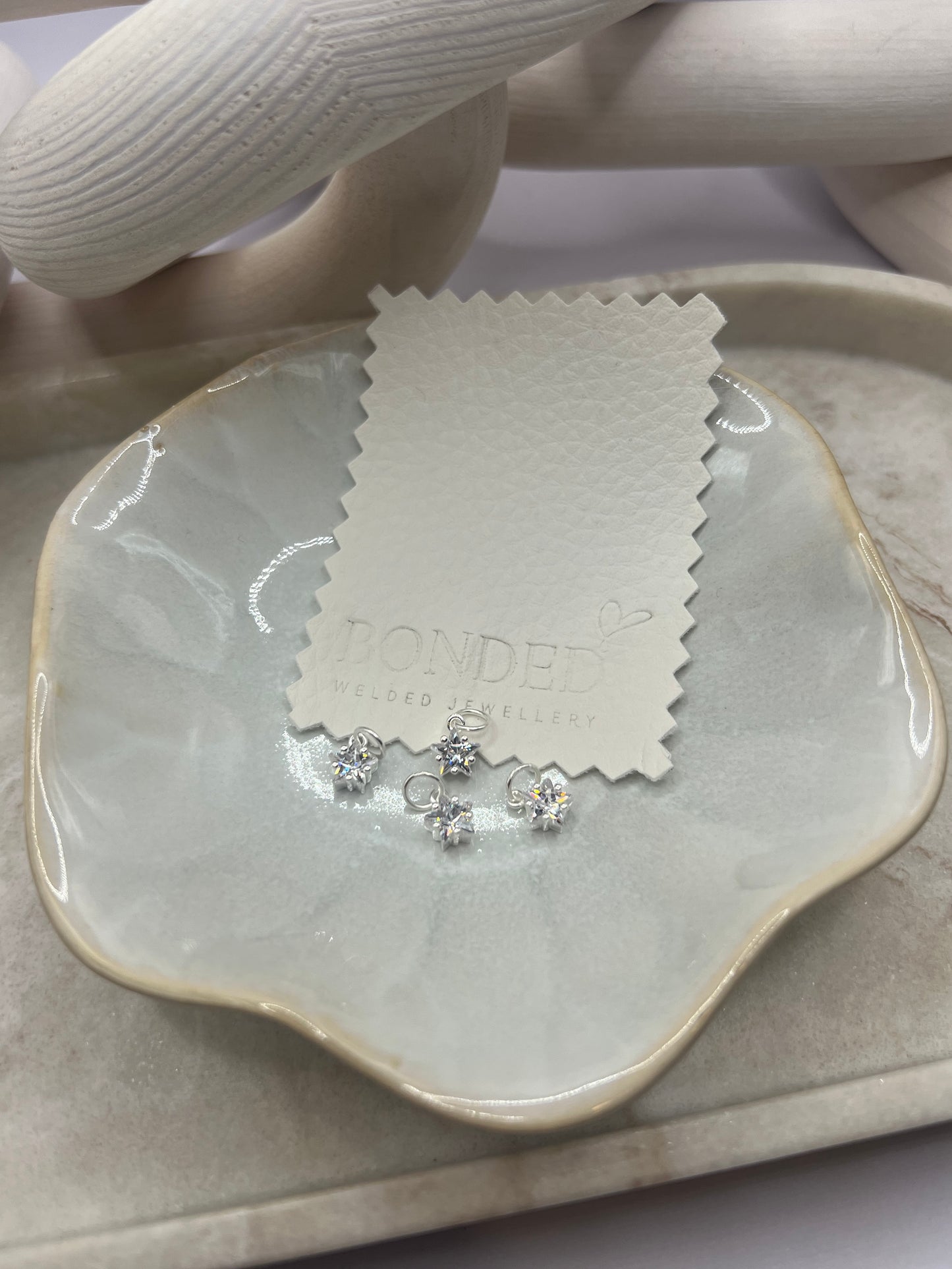 Sterling Silver Zirconia Star Charm