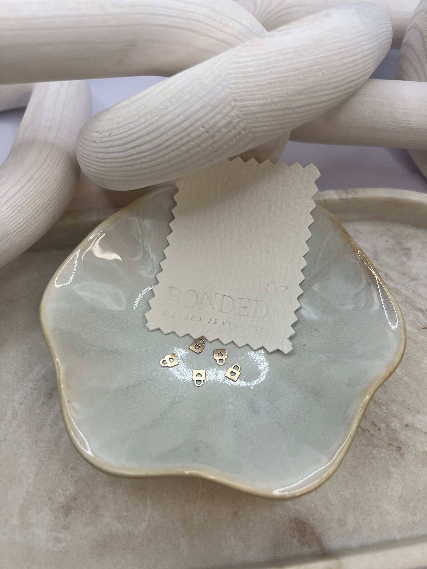 Gold Filled Heart Padlock Charm