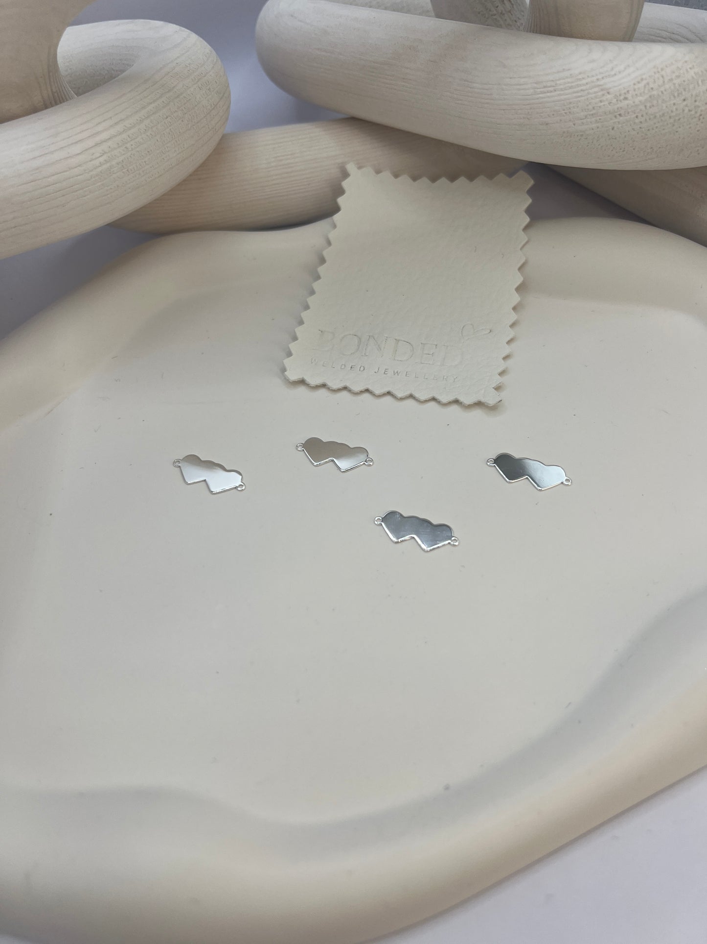 *NEW* Sterling Silver Double Heart Connector