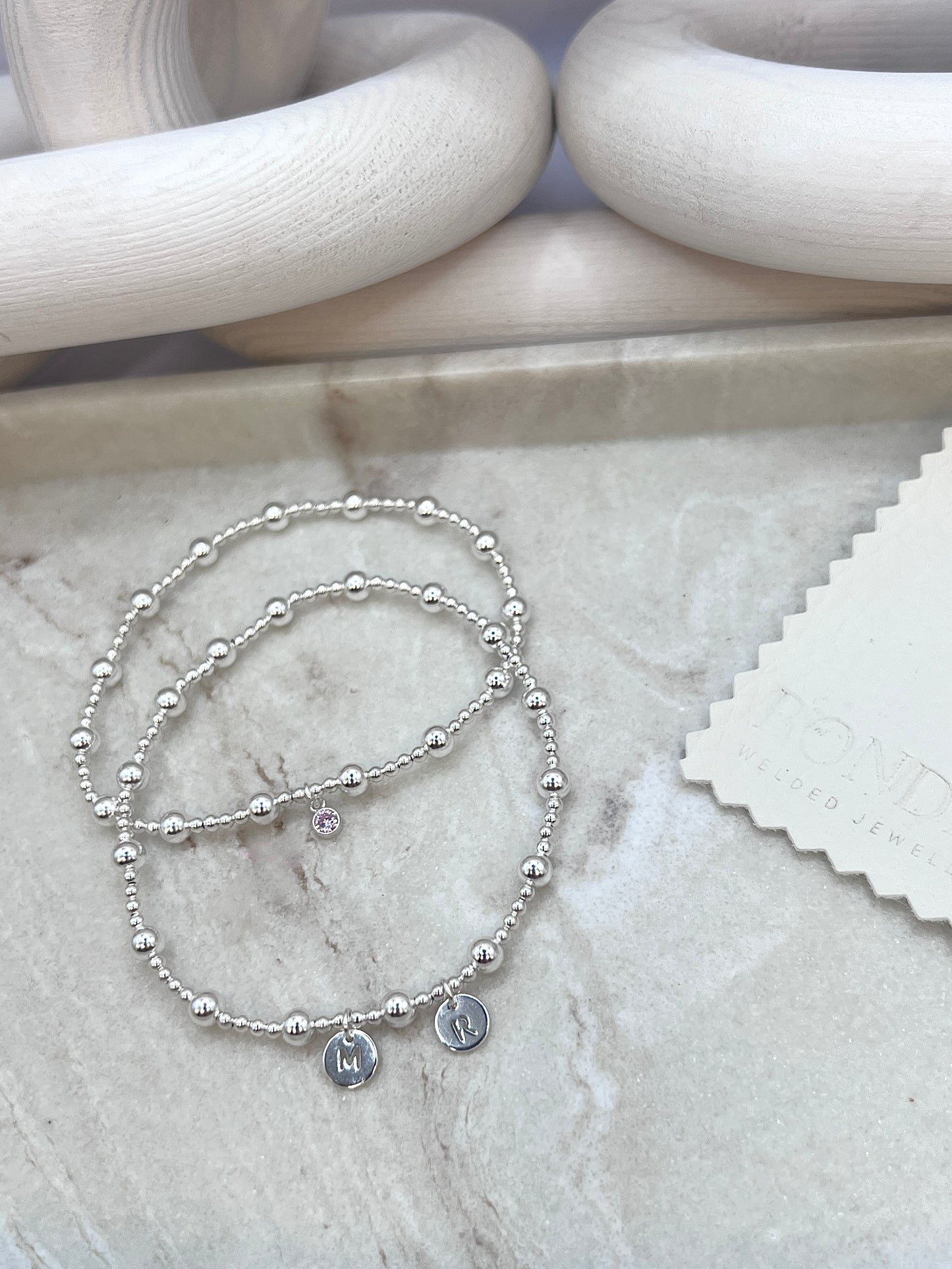 *NEW DESIGN* Sterling Silver Beaded Bracelet