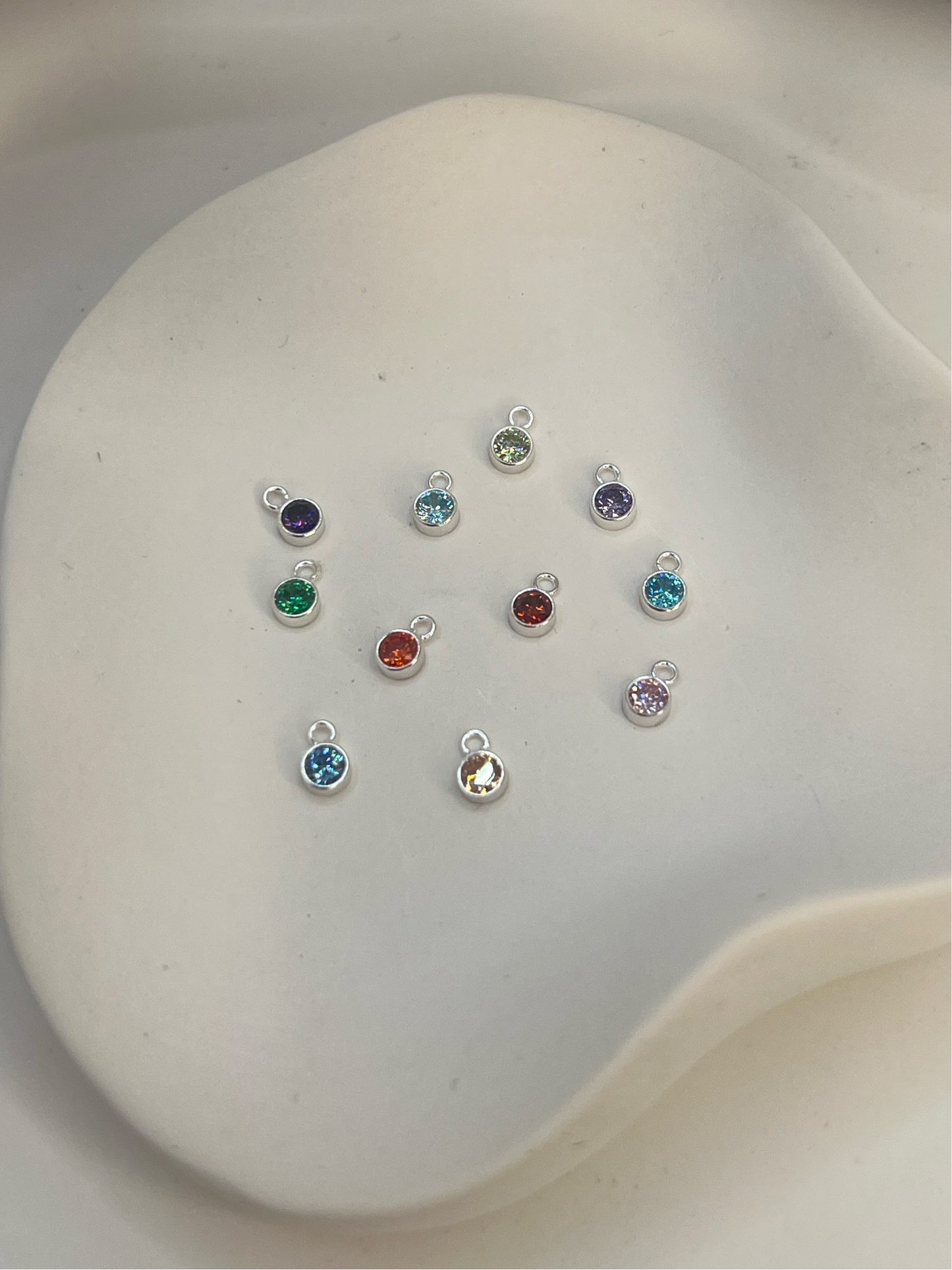 Sterling Silver Birthstone Charm