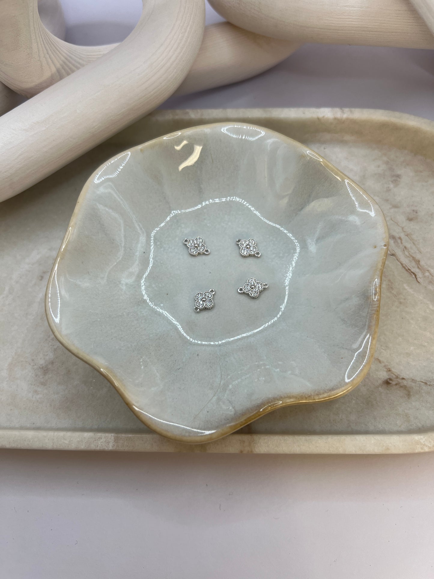 Sterling Silver Clover Connector