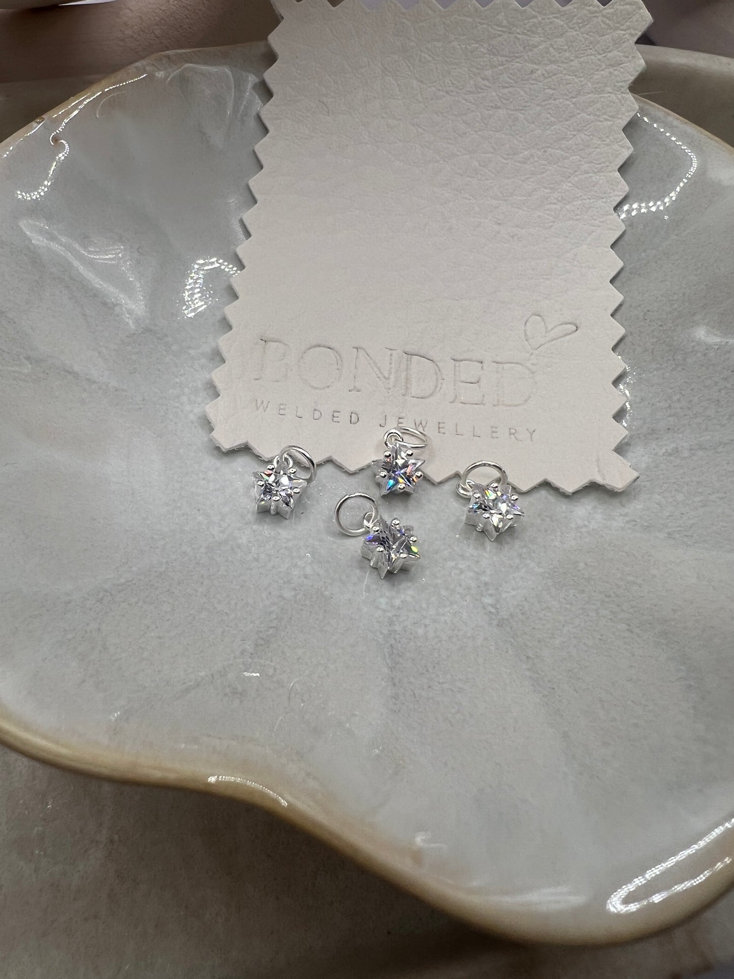 Sterling Silver Zirconia Star Charm