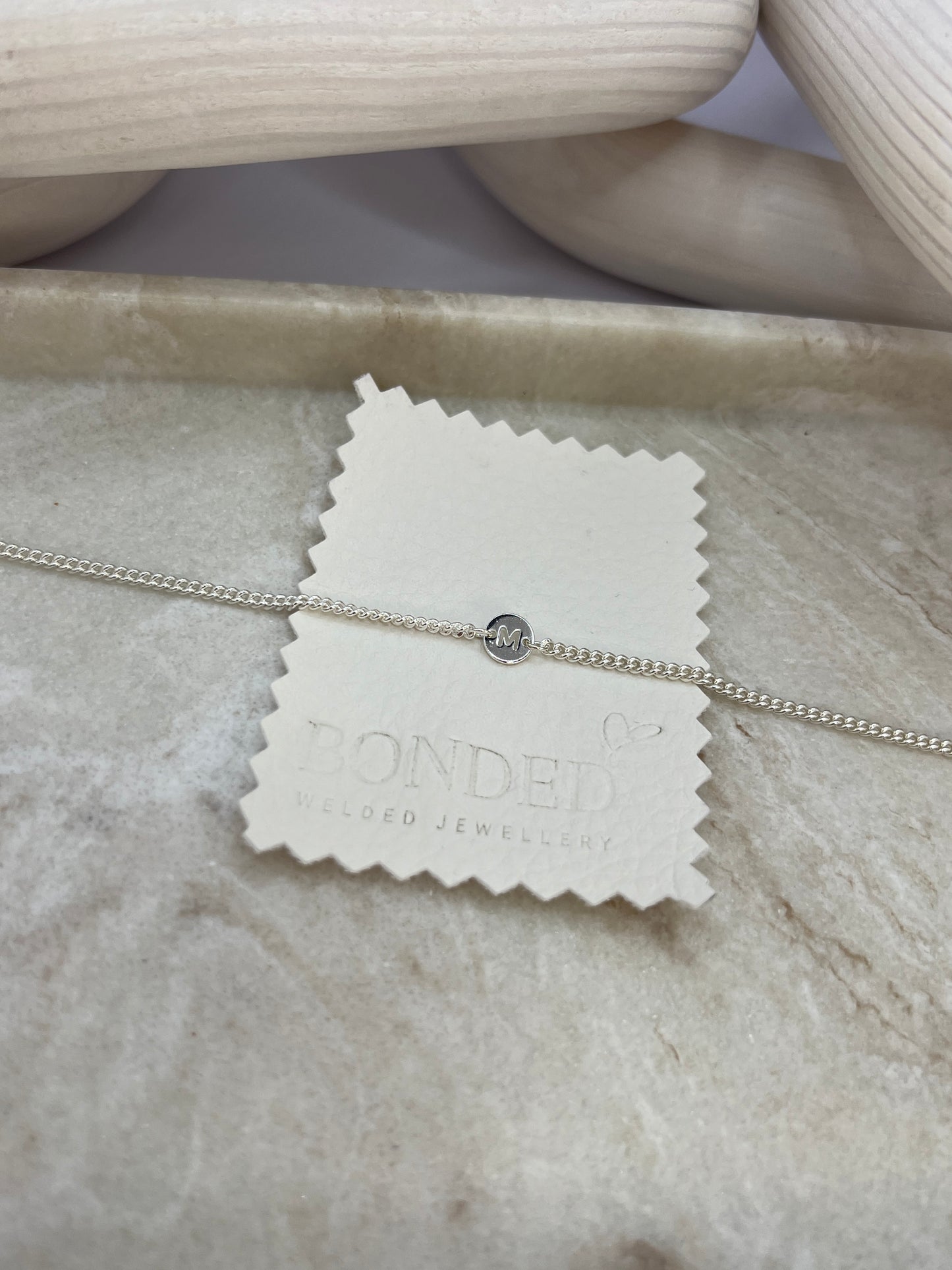 Sterling Silver Initial Disc Connector (NEW style)