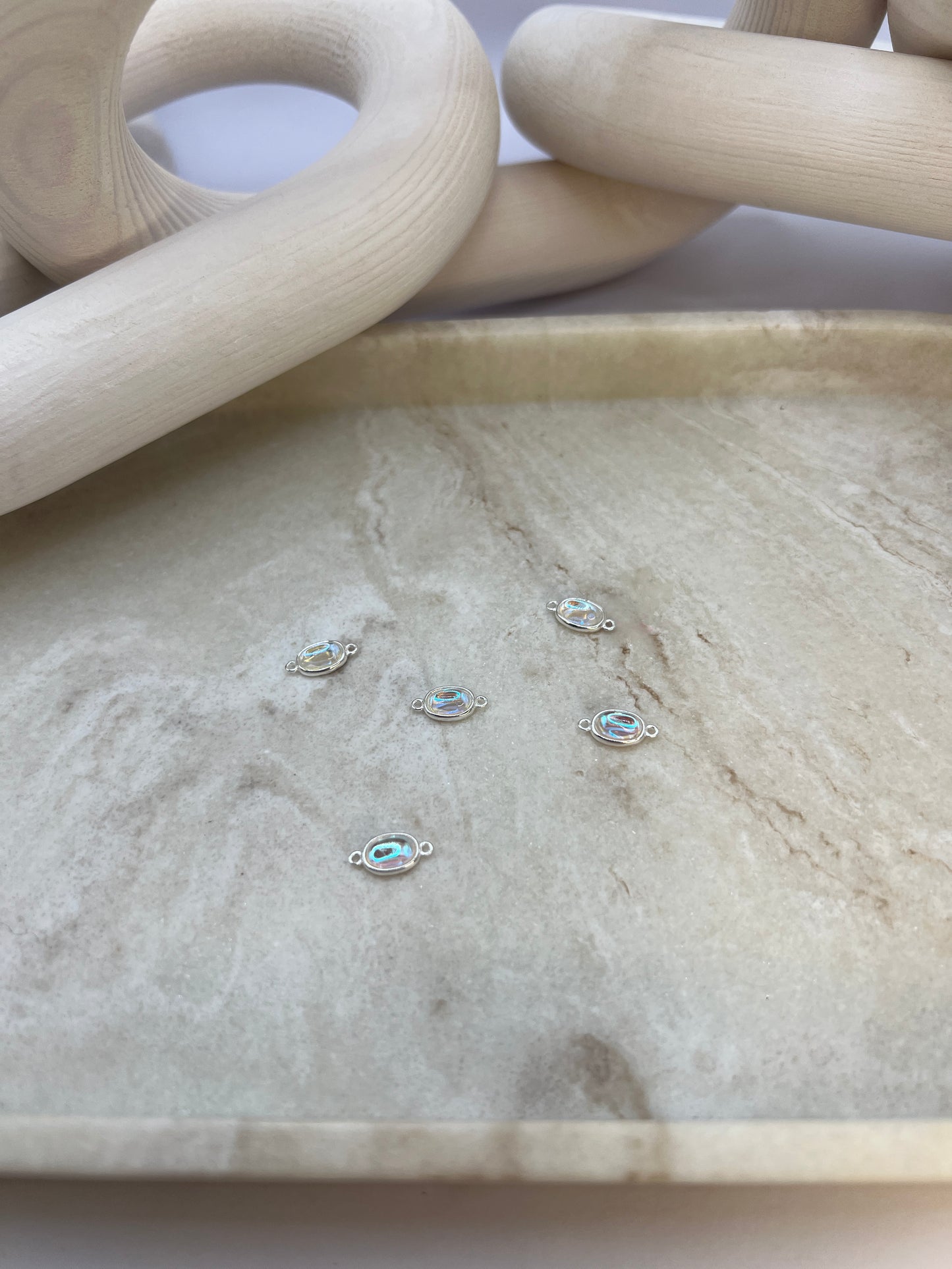 *NEW* Sterling Silver Moonstone Connector