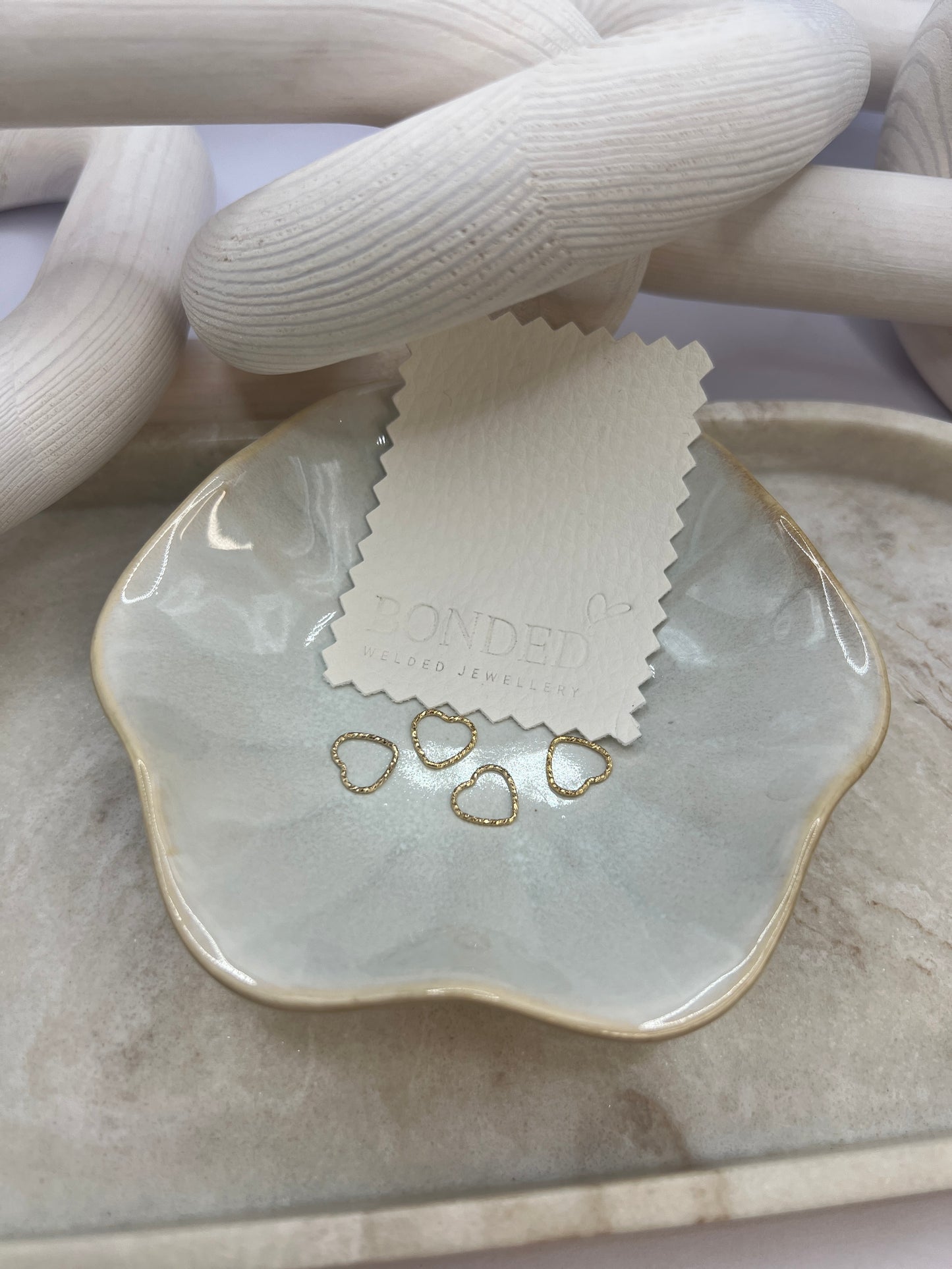 Gold Filled Sparkle Heart Connector