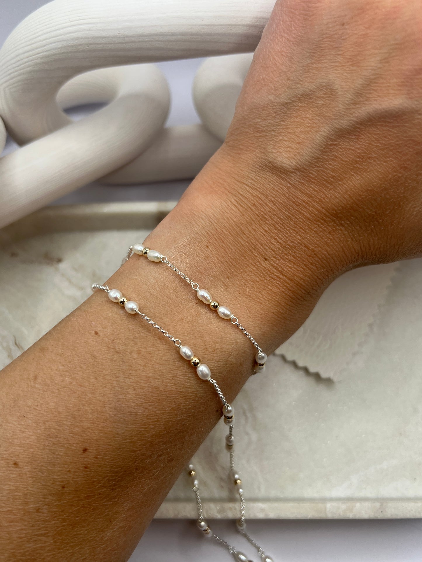 *NEW*Sterling Silver Luxe Chain with Freshwater Pearls