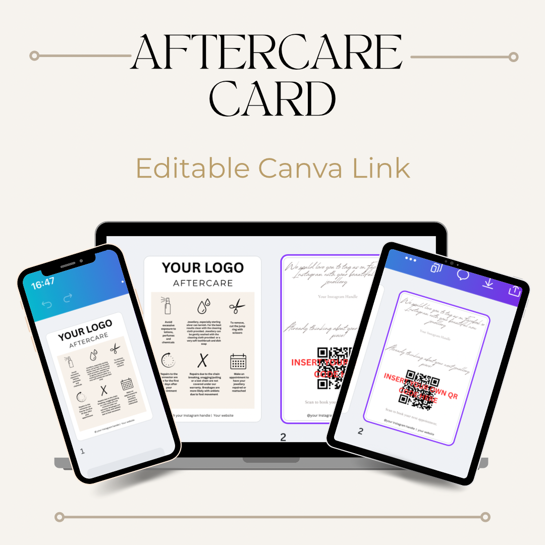 Aftercare Card Template