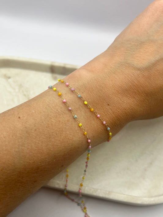 1.5mm Candy Enamel Cable Chain - Gold Filled