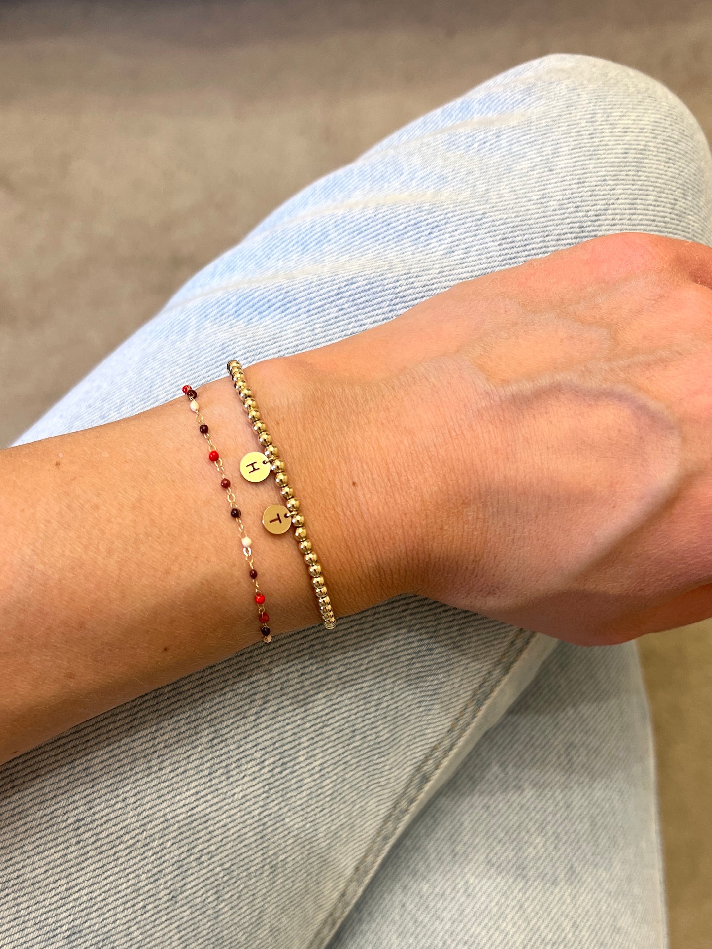 14k Gold Filled Beaded Bracelet