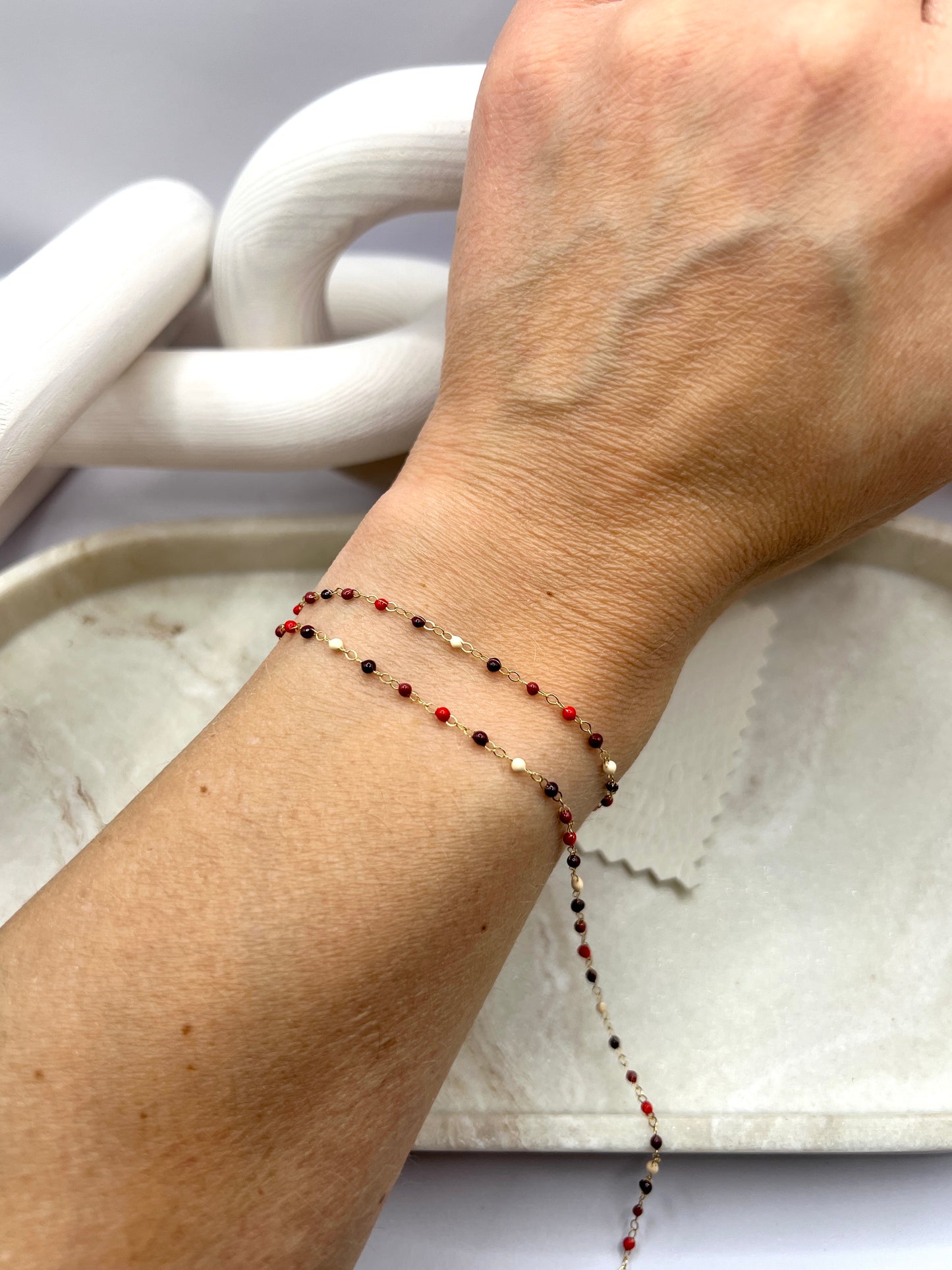 *NEW* 1.5mm Gold Filled Dark Cherry Chocolate Chain