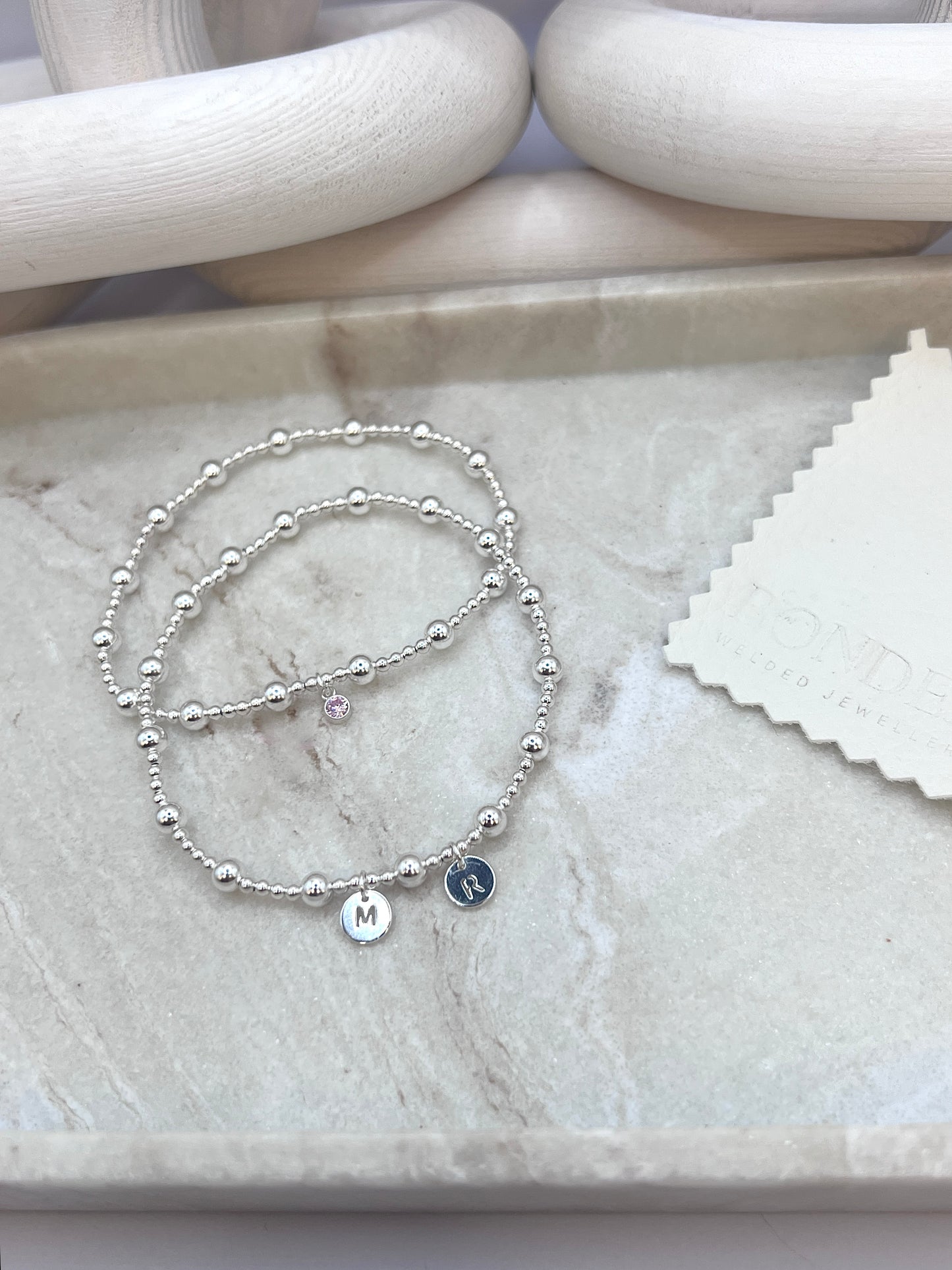 *NEW DESIGN* Sterling Silver Beaded Bracelet
