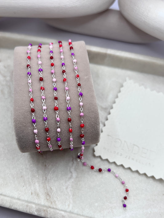 Sterling Silver Cherry Blossom Chain