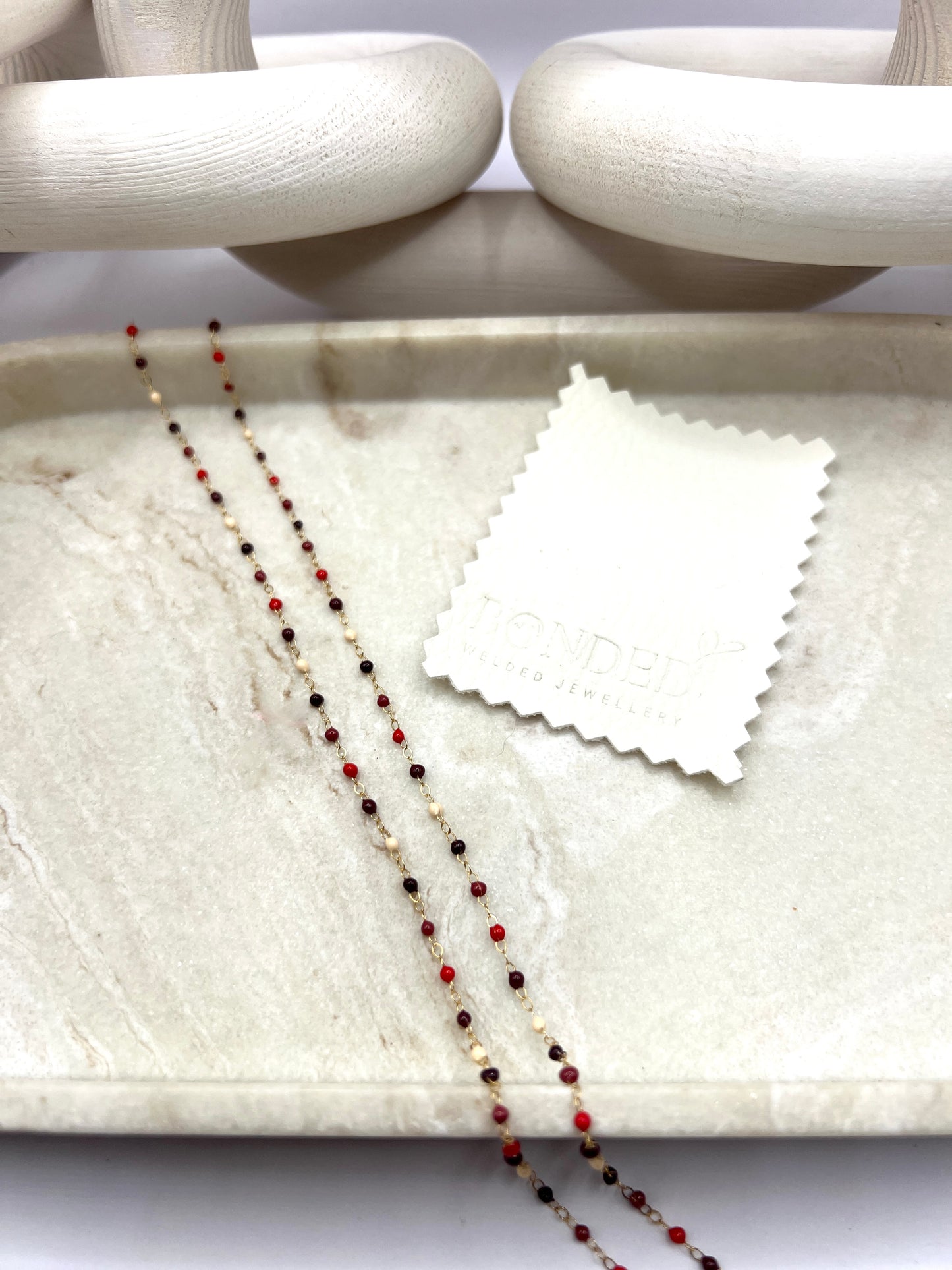 *NEW* 1.5mm Gold Filled Dark Cherry Chocolate Chain