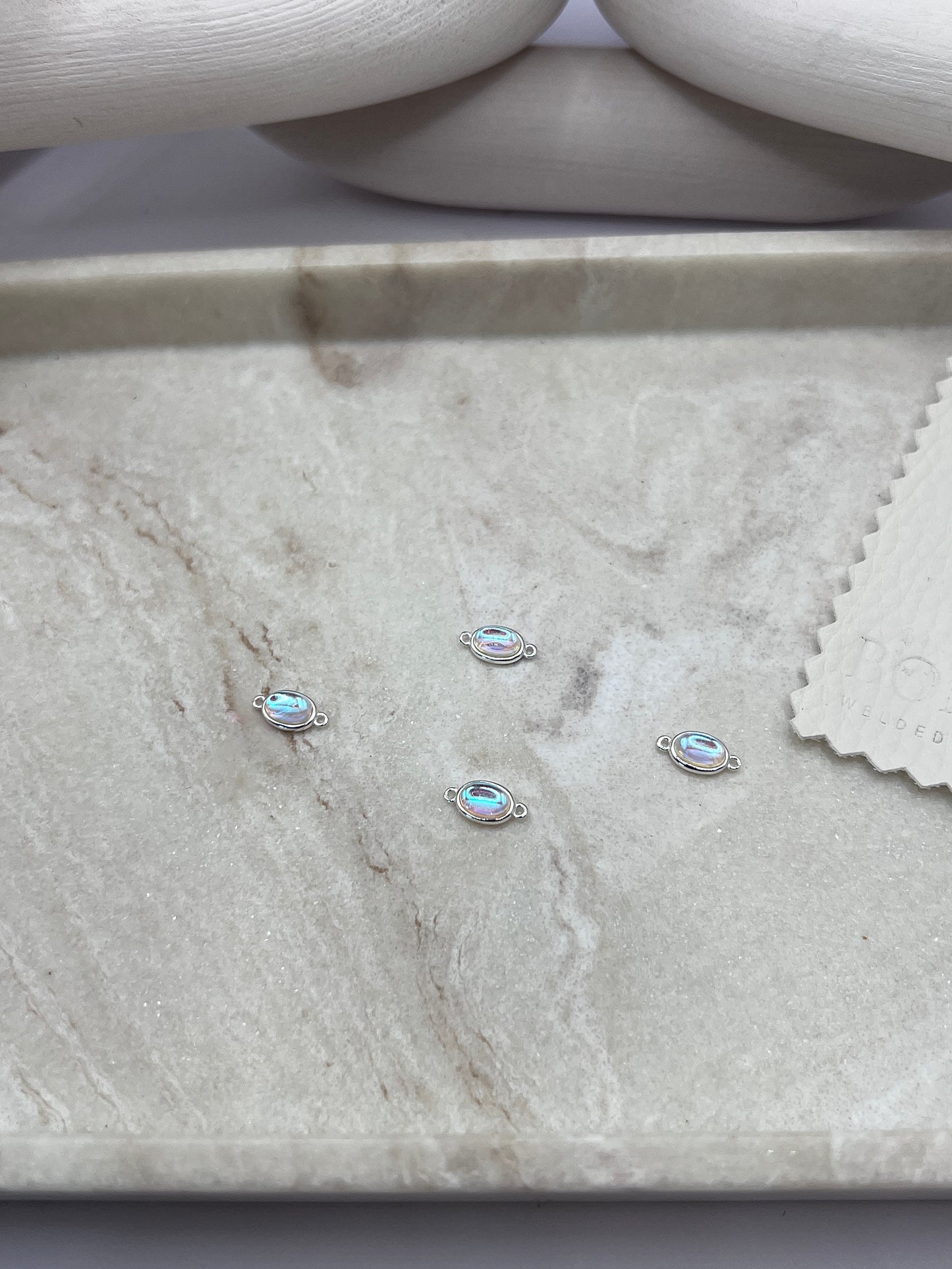 Sterling Silver Moonstone Connector
