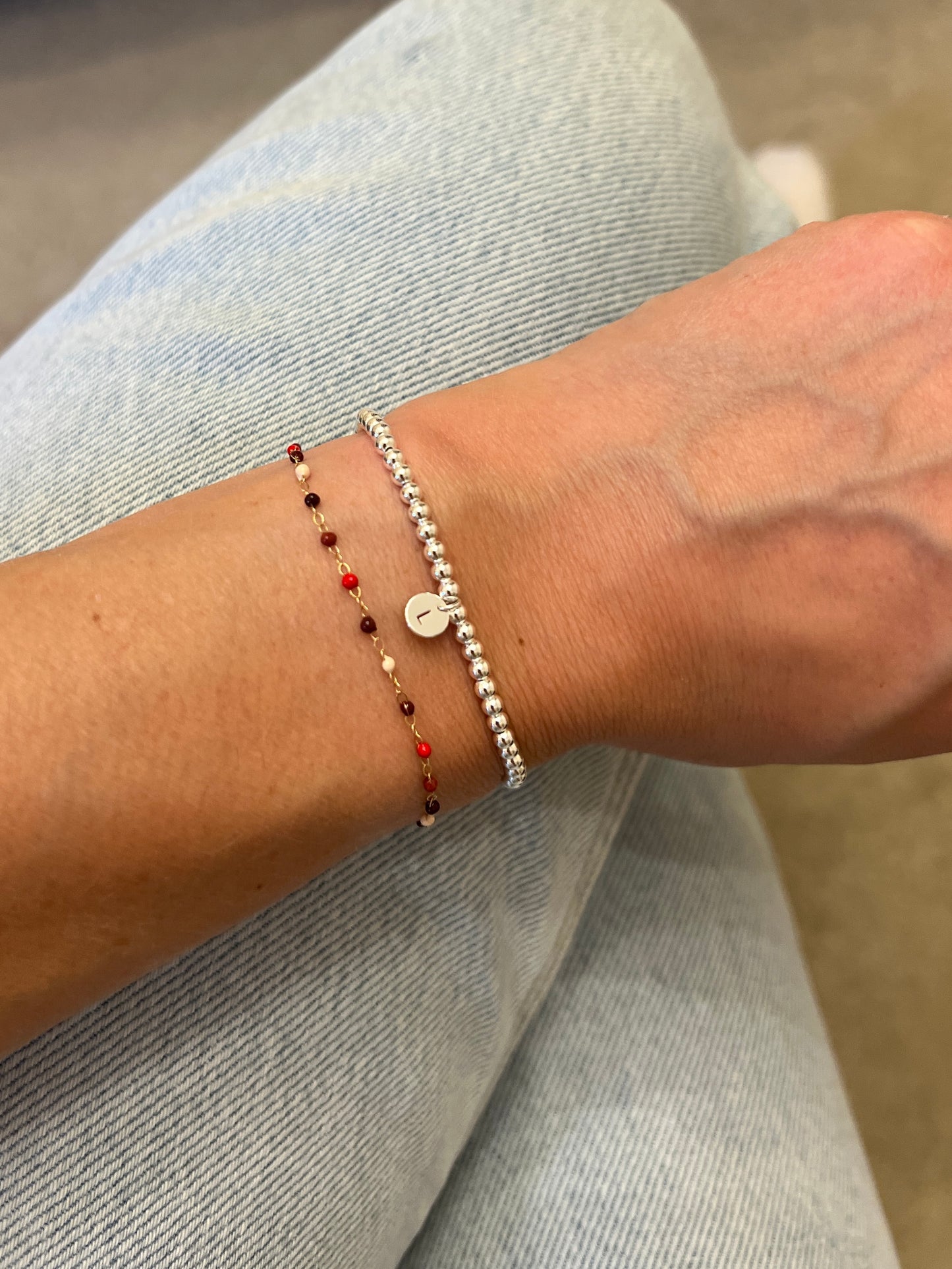 Sterling Silver Beaded Bracelet