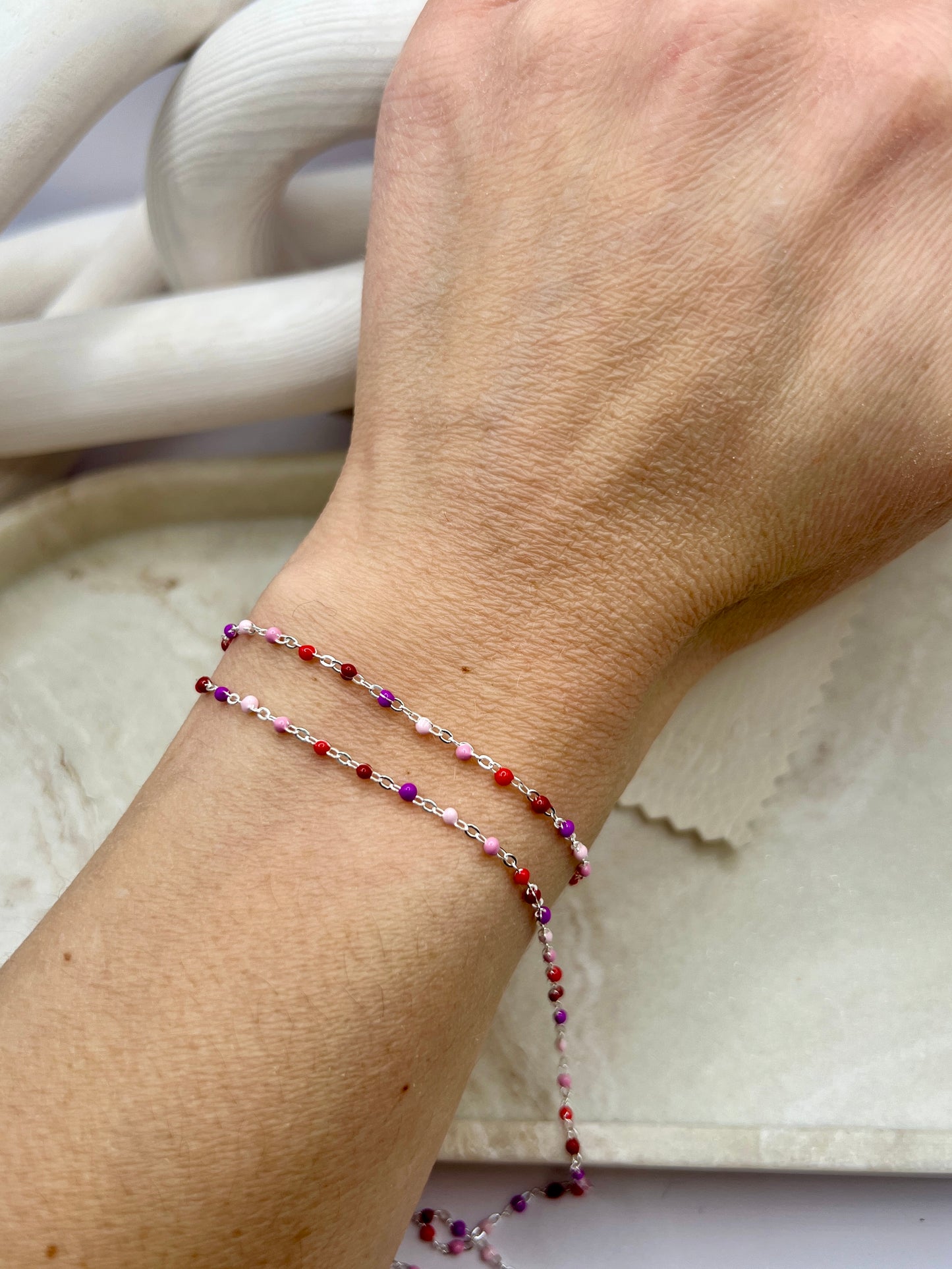 Sterling Silver Cherry Blossom Chain