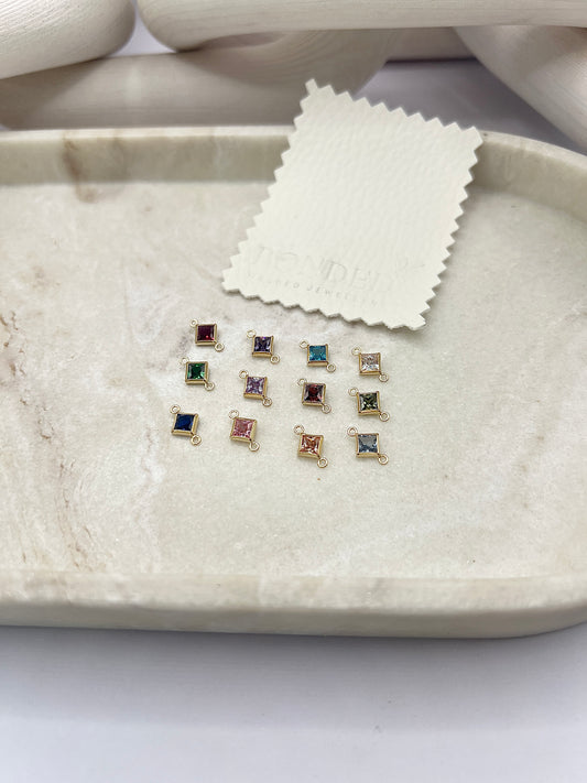 Gold Filled Birthstone Rhombus Connector