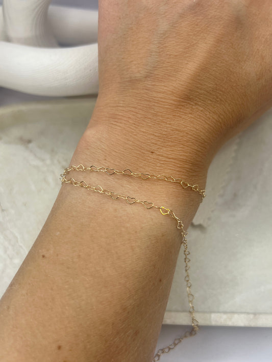 *NEW* Gold Filled 2.8mm Heart Chain